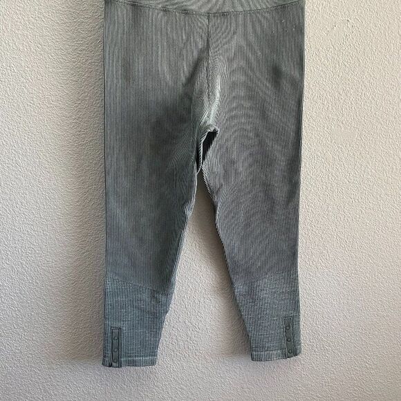 Offline by Aerie High Waist Legging Pants Fitted Striped Green Gray XL - Picture 6 of 7